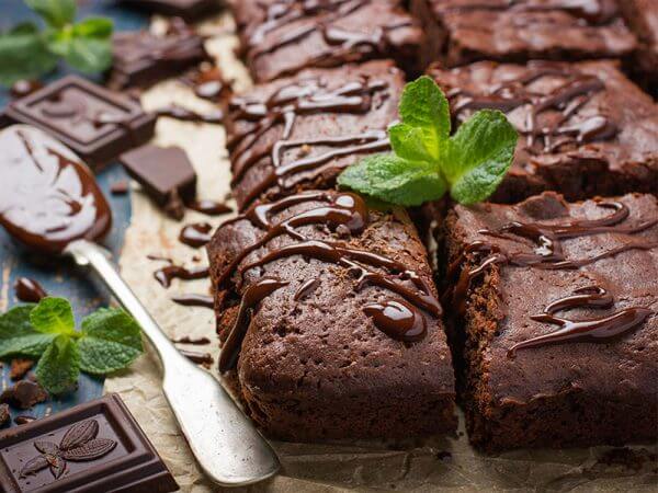 Schokoladen Minz Brownies