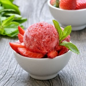 Erdbeer-Sorbet