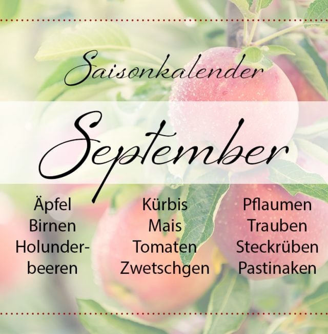 Saisonkalender September