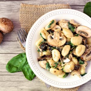 Gnocchi mit Pilz-Spinat-Sahnesauce