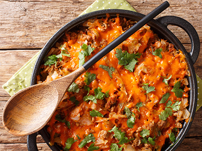 Spitzkohl-Hackfleisch-Pfanne